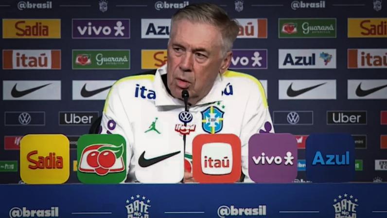 Brasil x Egito: Ancelotti testa mudanças e esboça escalação