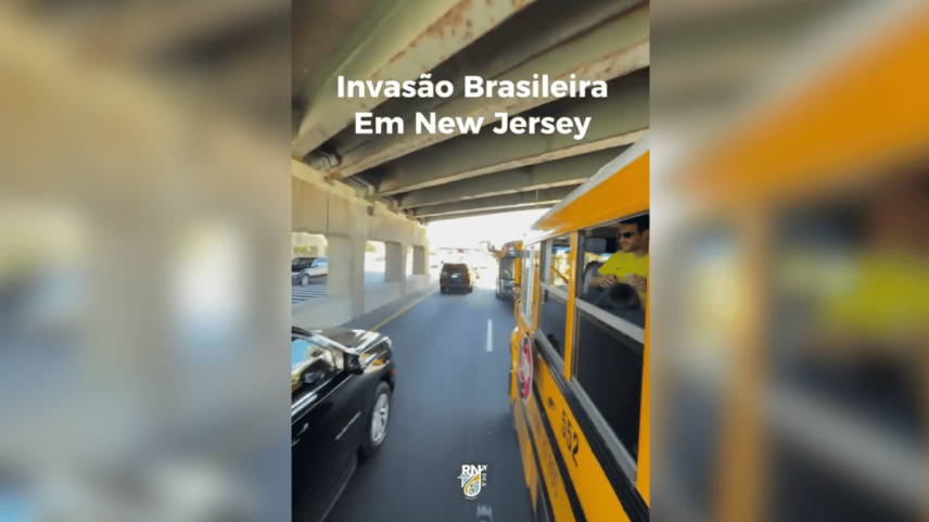 ônibus e demais veículos com torcedores brasileiros
