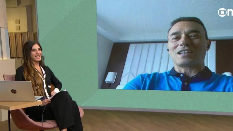 Andréia Sadi e André Rizek na divertida interação no 'Estúdio i'