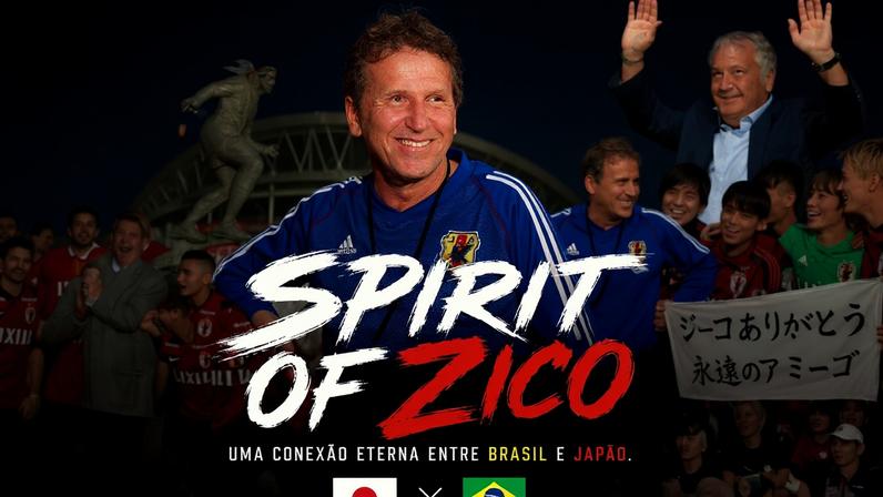 Arte com imagens do Zico em alusão ao Japão (Foto: Arte)