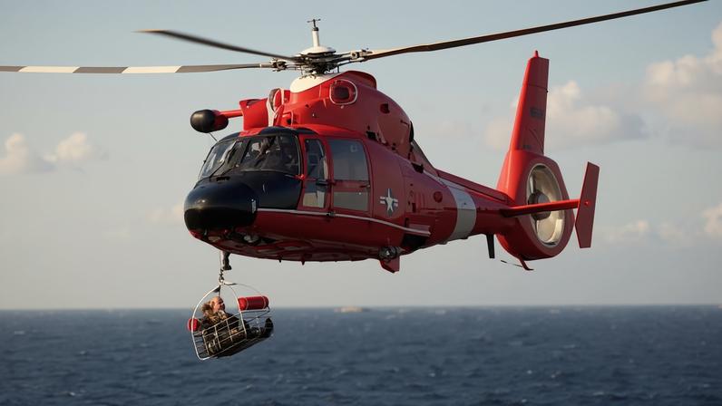 Helicóptero da Guarda Costeira dos EUA em imagem de arquivo — Foto: Richard Ambo/Honolulu Star-Advertiser via AP