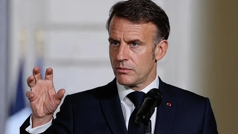 O presidente da França, Emmanuel Macron: urgência para regras que protejam crianças das redes sociais