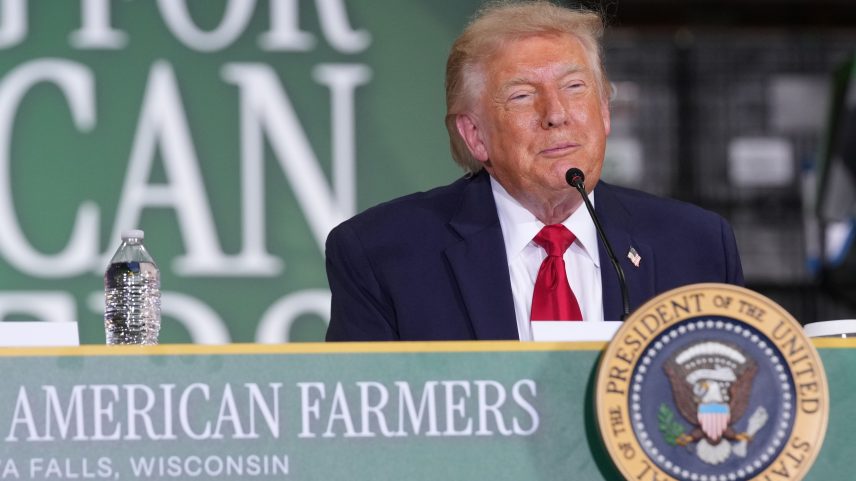Donald Trump faz discurso em evento no Wisconsin, em 5 de junho de 2026 — Foto: Mark Schiefelbein/AP Photo