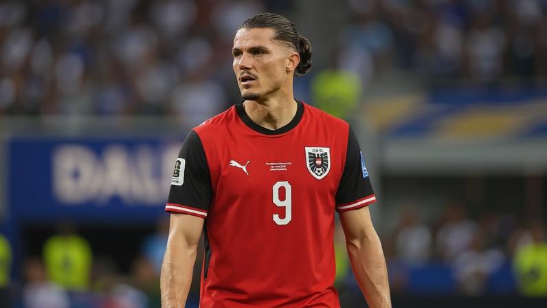 Marcel Sabitzer (Áustria) durante jogo contra a Argentina, no dia 22.06.2026.