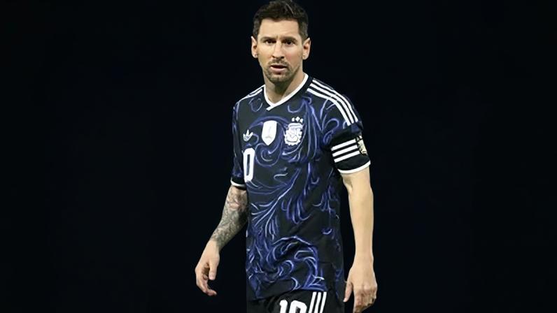 Lionel Messi em ação contra a Mauritânia, na Bombonera