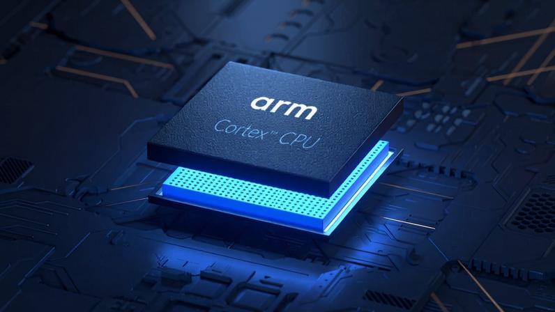 Imagem conceitual de chip Arm