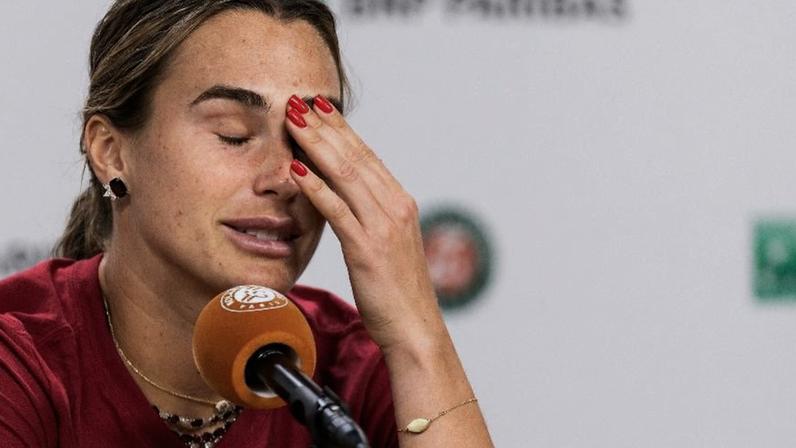 Aryna Sabalenka após derrota nas quartas de final de Roland Garros em 2026