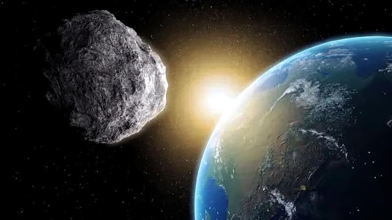 Arte simula a aproximação de um asteroide da Terra