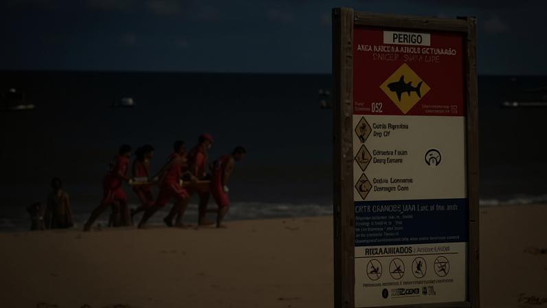 imagem colorida criança atacada tubarão recife