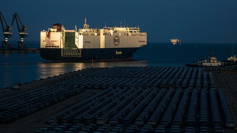 BYD tem navio próprio para desembarcar seus carros da China no Brasil