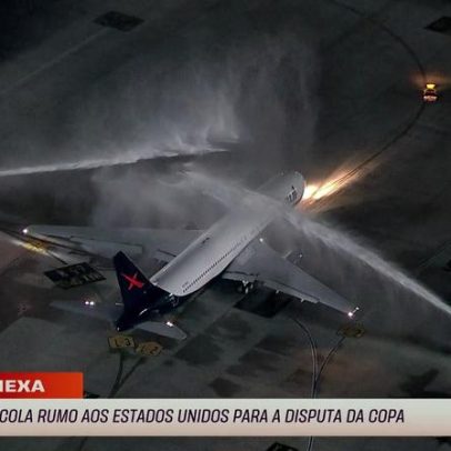 Tradição explica água lançada por caminhões de bombeiro no avião da seleção