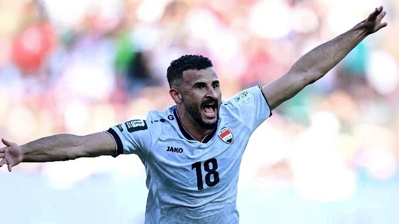 Aymen Hussein marcou o gol do Iraque no duelo contra a Noruega