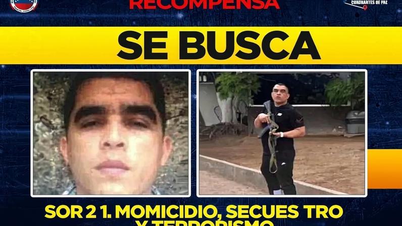 Aviso divulgado pelo governo venezuelano oferecendo recompensa por informações sobre Héctor Guerrero — Foto: CONTA DO MINISTÉRIO DO PODER POPULAR PARA RELAÇÕES INTERNAS DA VENEZUELA