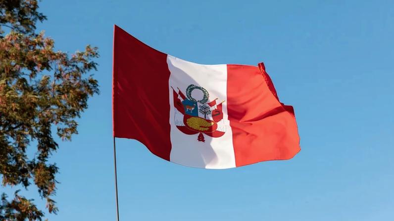 Imagem colorida da bandeira do Peru