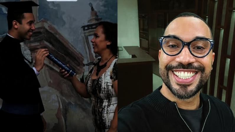 Mãe de Gil do Vigor dá anel de formatura ao filho, que concluiu PHD nos EUA: 'O maior sonho'