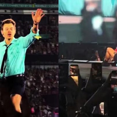 Fãs registram mal súbito de Harry Styles por engasgo durante show