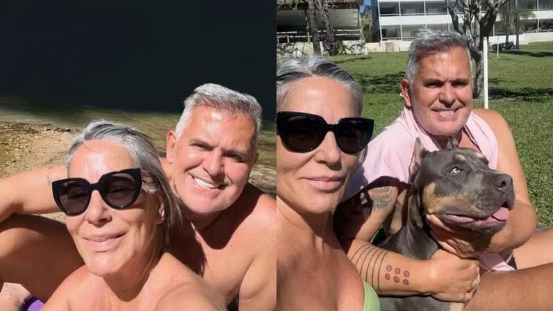 De biquíni, Gloria Pires curte dia de sol em cachoeira nos arredores de propriedade luxuosa: 'Paraíso' — Foto: Reprodução/Instagram