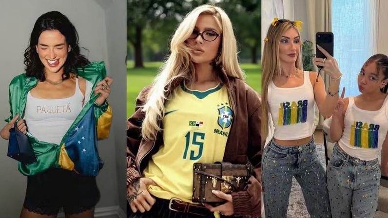 'Selesposas' apostam em customizações, brilho e grifes durante Copa do Mundo — Foto: Reprodução/Instagram