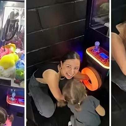 Menina com menos de 2 anos retira bichinho de máquina e impressiona redes