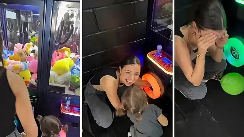 Menina surpreende ao pegar bichinho — Foto: Reprodução/redes sociais
