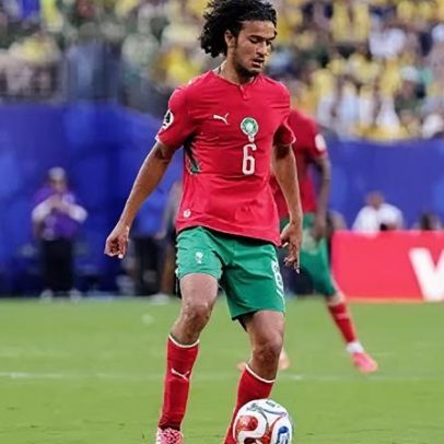 Bouaddi, meia do Marrocos, é destaque contra o Brasil