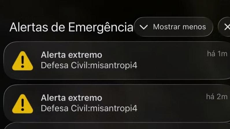 Hacker enviou alerta extremo com mensagem de misantropia