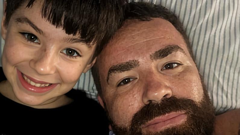 Henry com o pai, Leniel