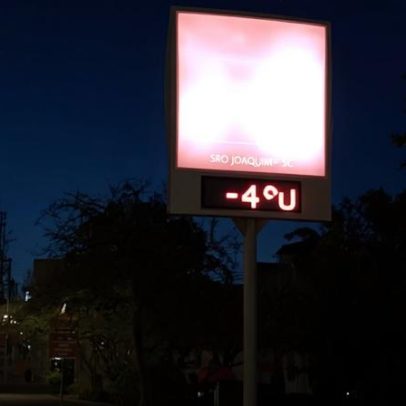 Santa Catarina registra -9,1°C, menor temperatura de 2026 no Sul do Brasil