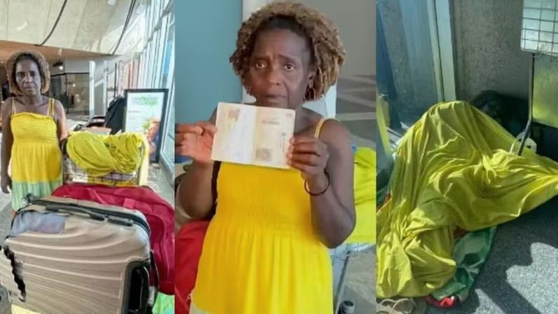 Estrangeira de Serra Leoa vive há meses no Aeroporto Internacional de Belém