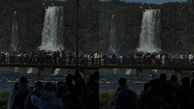 Turista pulo nas Cataratas do Iguaçu para pegar um celular