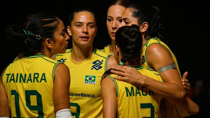Tainara ataca em Brasil x Bulgária pela VNL 2026 (Foto: Volleyball World)