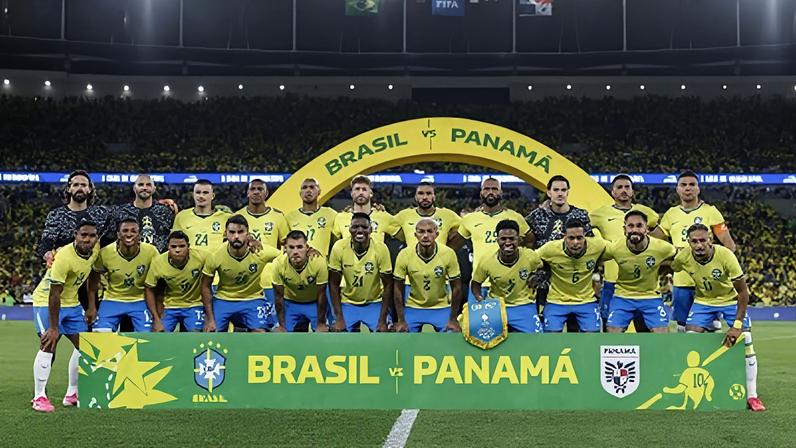 Seleção Brasileira antes do amistoso contra o Panamá, no Maracanã