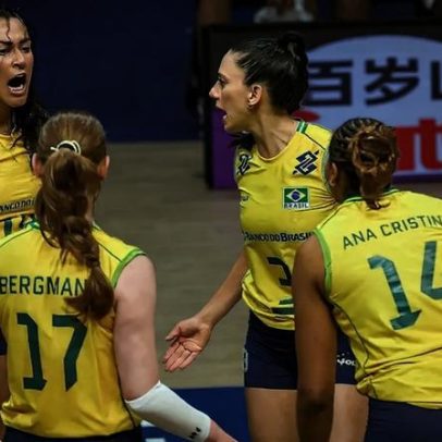 Brasil vira e vence a República Dominicana na VNL com virada e set decisivo
