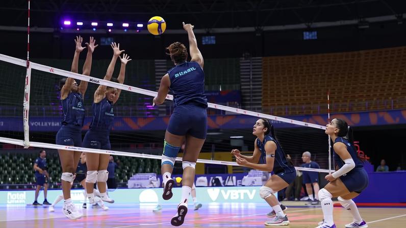 Brasil treina para estreia na Liga das Nações de 2026 — Foto: Patricy Albuquerque/Soho/CBV
