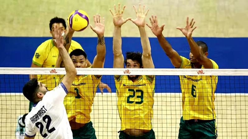 VNL Brasil x Irã vôlei — Foto: VNL