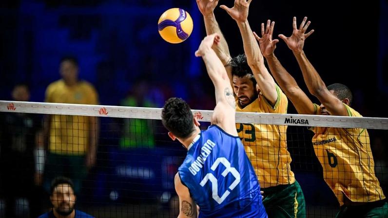 Brasil perde para Itália por 3 sets a 1, em 26/06/2026 - segundo revés seguido na Liga das Nações Masculina
