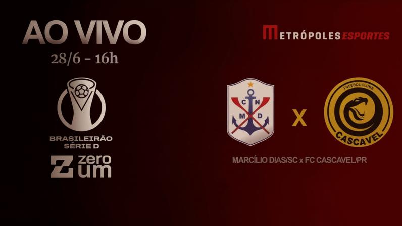 Série D ZeroUm: Metrópoles transmite Marcílio Dias-SC x FC Cascavel-PR