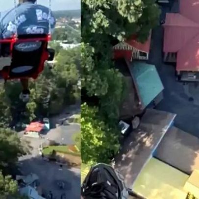 Visitantes ficam presos a 80 metros após falha de brinquedo nos EUA