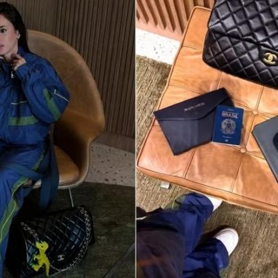 Bruna Biancardi viaja aos EUA em clima de Copa com look de R$ 2 mil