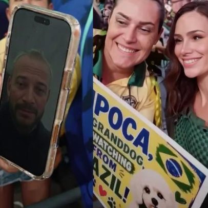 Bruna Biancardi faz videochamada com Neymar durante Brasil x Haiti