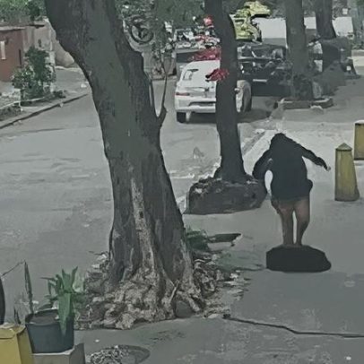 Mulher cai em bueiro no Maracanã, Rio de Janeiro, vídeo