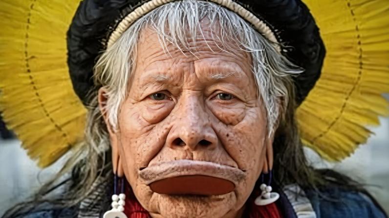 Cacique Raoni Metuktire, que dedicou sua vida à defesa da Amazônia e dos povos da floresta