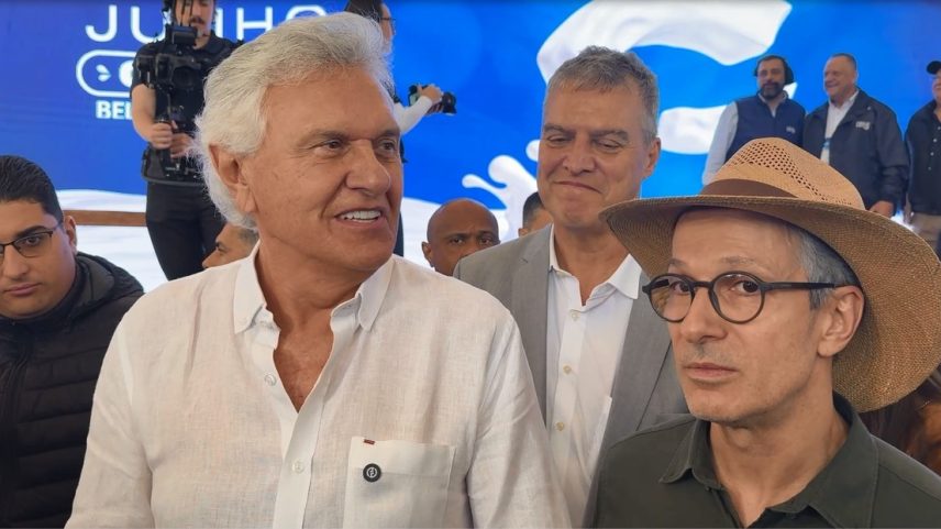 Pré-candidatos Ronaldo Caiado e Romeu Zema concedem entrevista, em Belo Horizonte — Foto: Reprodução/PSD - Ronaldo Caiado