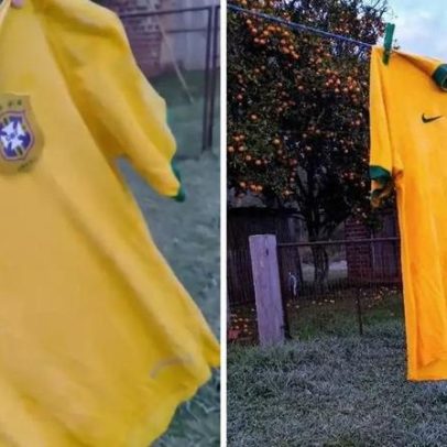 Camisa da Seleção Brasileira congela em dia de jogo no RS com -0,5°C