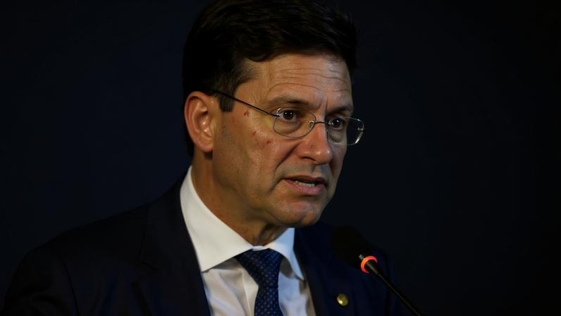 O ex-ministro da Cidadania, João Roma, durante o lançamento da Campanha Nacional de Coleta de DNA de Familiares de Pessoas Desaparecidas.