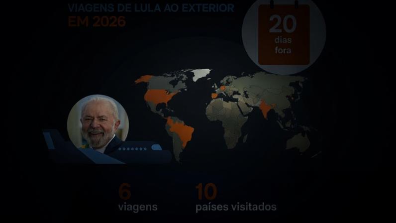 Lula passa 20 dias fora do Brasil em ano eleitoral