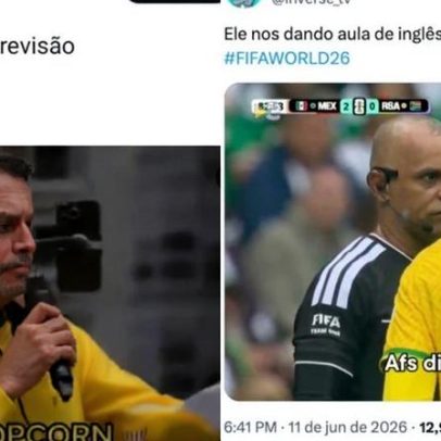 Árbitro brasileiro vira meme na Copa ao falar inglês