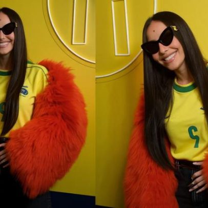 Sabrina Sato acompanha jogo do Brasil após anunciar segunda gravidez
