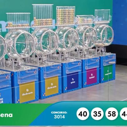 Mega-Sena concurso 3014: confira os números sorteados
