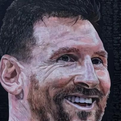 Messi ganha mural gigante na Argentina e agradece